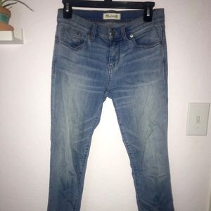 Madewell light wash skinny jeans